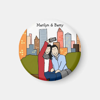 Imã Casal de íman personalizado de desenho animado