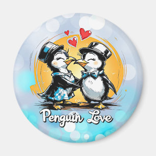 Imã Casal de Pinguins Charmosos