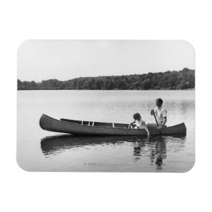 Ímã Casal em uma canoa