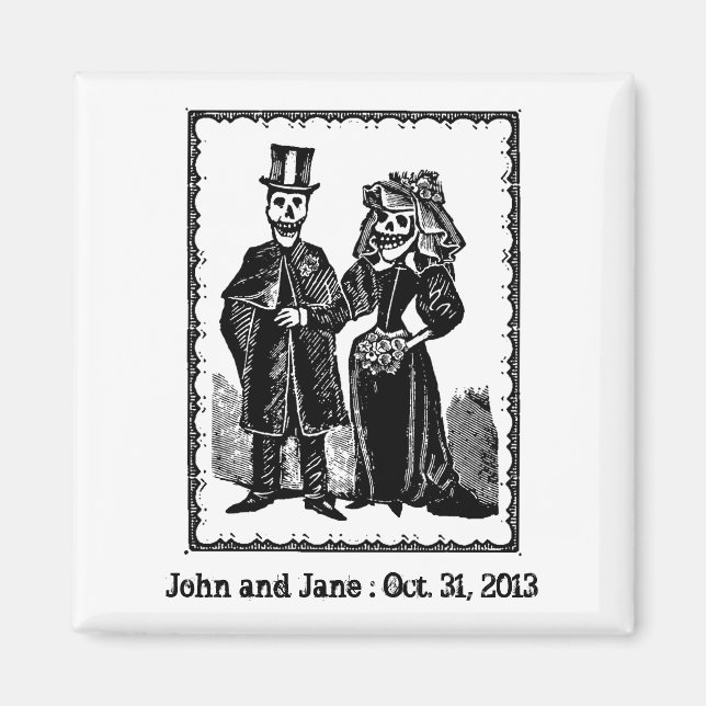 Imã Casal esquelético - Magnet nº 2 (Personalizar) (Frente)