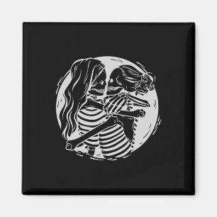 Imã Casal Lgbtq Orde Skeletons beijando Valen