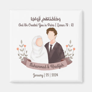 Imã Casal muçulmano Quran Cita Casamento Islâmico Nika