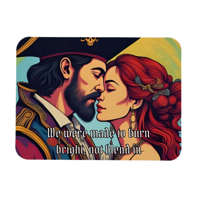 Ímã Casal Pirata Psicodélico – Romance Ousado (Horizontal)