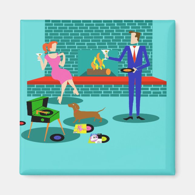 Imã Casal retroativo com ímã de cão (Frente)