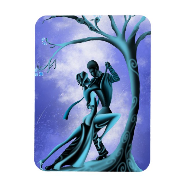 Ímã Casal Romântico Dança o Tango (Vertical)