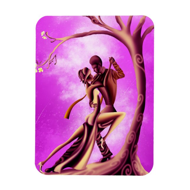Ímã Casal Romântico Dança o Tango (Vertical)
