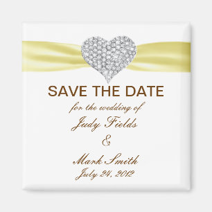 Imã Casamento Amarelo Diamond Salve O Magneta De Data