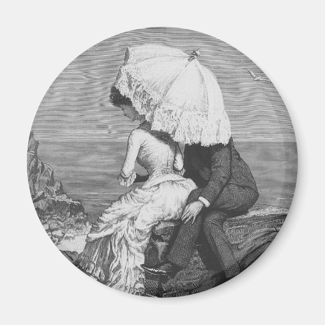 Imã Casamento Antigo, Recém-Casados à Beira-Mar (Frente)