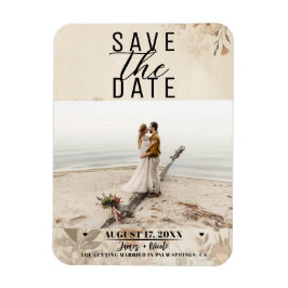 Ímã Casamento Boho Botânico Floral Delicado Vintage