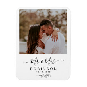 Ímã Casamento Botânico de Foto Russo Moderno