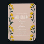 Ímã Casamento Botânico Floral Selvagem Desenhado à Mão<br><div class="desc">Convites de Cartão Postal de Casamento com Flores Selvagens Botânicas Desenhadas à Mão</div>