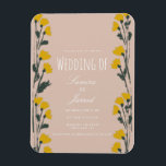 Ímã Casamento Botânico Floral Selvagem Desenhado à Mão<br><div class="desc">Convites de Cartão Postal de Casamento com Flores Selvagens Botânicas Desenhadas à Mão</div>