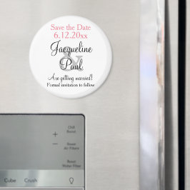 Imã Casamento branco rosa Salvar a Data