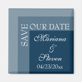 Imã Casamento Chic Moderno Azul Marinho