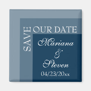 Imã Casamento Chic Moderno Azul Marinho