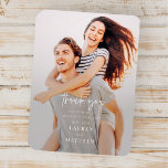 Ímã Casamento Chic Moderno Simples Obrigado<br><div class="desc">Design é composto por tipografia quic moderna com sans serif e serif font.</div>