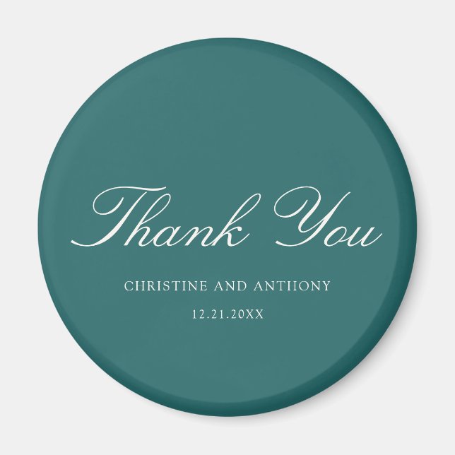 Imã Casamento Clássico em Verde Água com Dinheiro Anti (Frente)