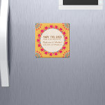 Imã Casamento Colorido de Mandala Bold & Bright<br><div class="desc">Apresentando nossa colorida mandala ousada e brilhante design de casamento floral! Inspirada pela vibrante e festiva atmosfera dos casamentos índios e de Bollywood, essa design é perfeita para casais que querem adicionar um toque de elegância boêmica ao seu dia especial. Apresentando intrincados padrões de mandala indianos e designs mehndi, este...</div>