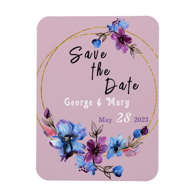 Ímã Casamento com Círculo Lavendra (Vertical)