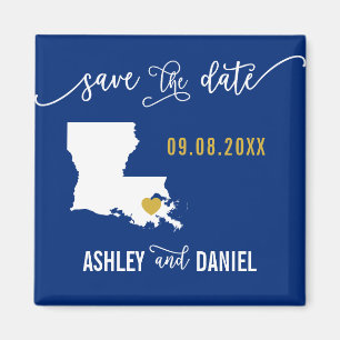 Imã Casamento da Marinho Louisiana Salve o Mapa de Dat