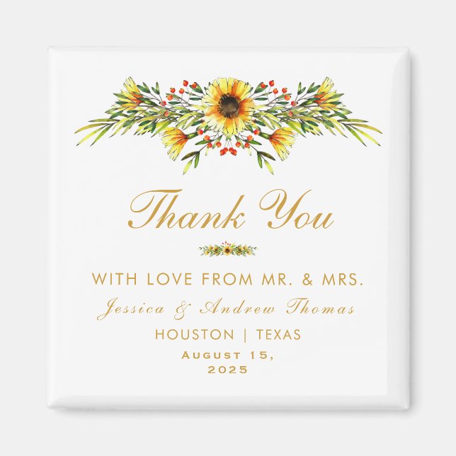 Imã Casamento das Flores de Verão Decorativas (Frente)