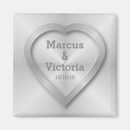 Imã Casamento de aço inoxidável escovado