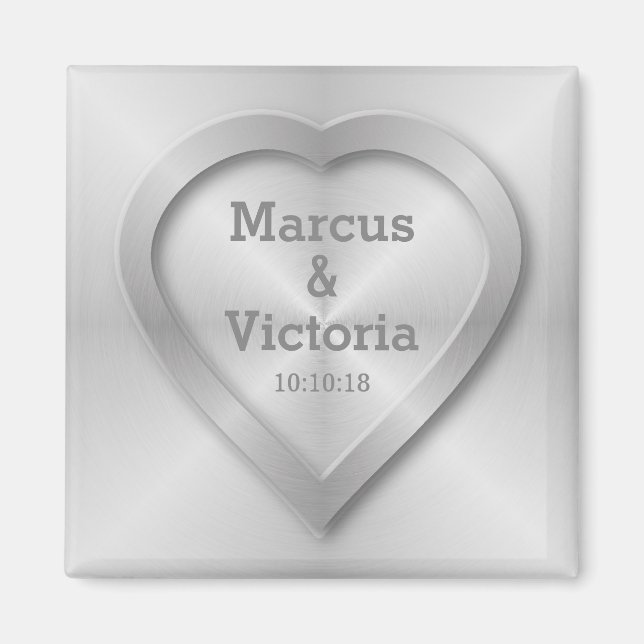 Imã Casamento de aço inoxidável escovado (Frente)