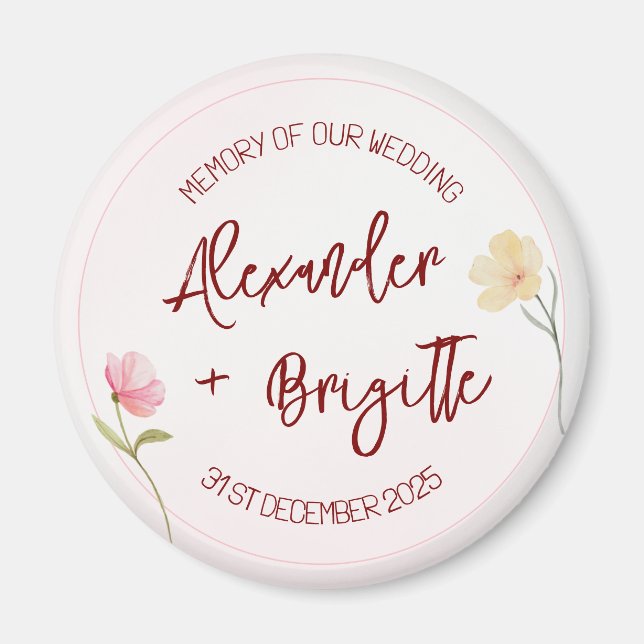 Imã Casamento de Alexander & Brigitte (Frente)