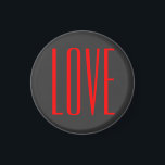 Imã Casamento de Amor Vermelho com Cinza Trendy em Seg<br><div class="desc">Você pode mudar facilmente as fontes e as cores. Você também pode adicionar seu logotipo e a imagem de fundo conforme desejar.</div>