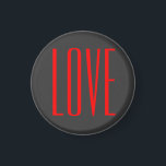 Imã Casamento de Amor Vermelho com Cinza Trendy em Seg<br><div class="desc">Você pode mudar facilmente as fontes e as cores. Você também pode adicionar seu logotipo e a imagem de fundo conforme desejar.</div>