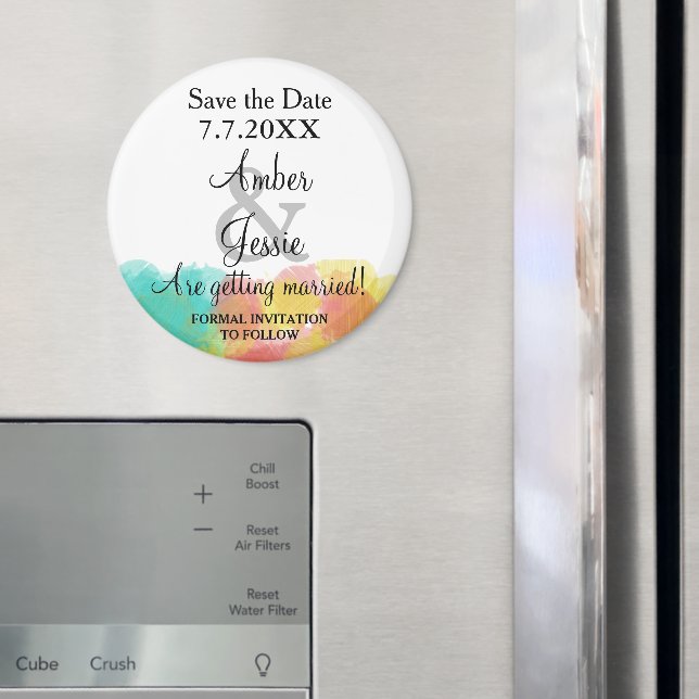 Imã Casamento de Aquarela e Gouache Artístico Salve a  (In Situ (Fridge))