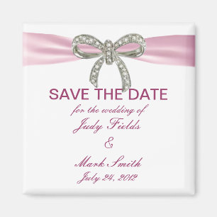 Imã Casamento De Arco De Diamante Rosa Salva O Magnet