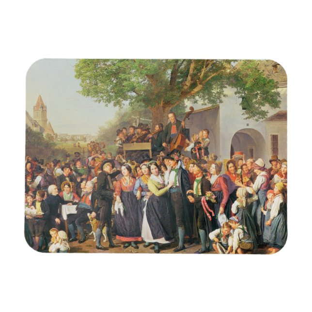 Ímã Casamento de camponeses na Baixa Áustria (óleo na  (Horizontal)
