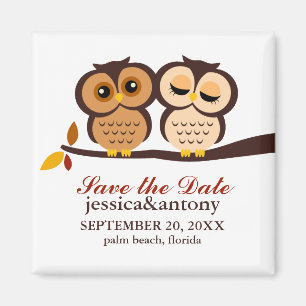 Imã Casamento de corujas de queda doce