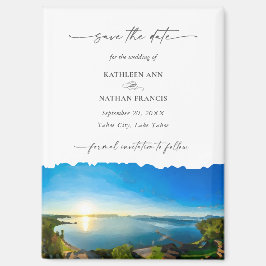 Imã Casamento de Destino do Lago Tahoe Salvar a Data