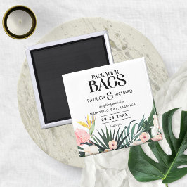 Imã Casamento De Destino Tropical Salvar A Data