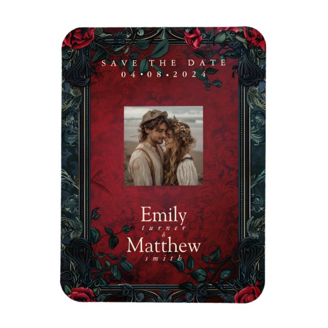 Ímã Casamento De Elegância Gótica Vitoriana Salva A Da (Vertical)