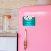 Casamento de Elegante Aqua e Rosas Brancas Salva a