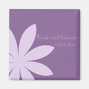 Imã Casamento de Flor de Daisy Roxo