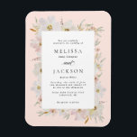 Ímã Casamento de Flores de Água com Creme e Blush<br><div class="desc">Suíte de Casamento de Flores de Água com Creme e Blush</div>
