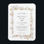 Ímã Casamento de Flores de Água com Creme e Blush<br><div class="desc">Casamento de Flores de Água com Creme e Blush</div>