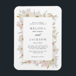 Ímã Casamento de Flores de Água com Creme e Blush<br><div class="desc">Casamento de Flores de Água com Creme e Blush</div>