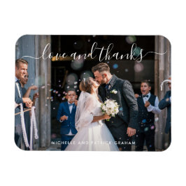 Ímã Casamento de Fotografias com Script Elegante de Am