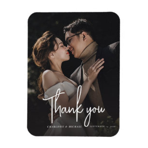 Ímã Casamento de Fotografias com Script Manuscrito Mod