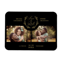 Ímã Casamento de Fotografias Personalizadas Elegante 2
