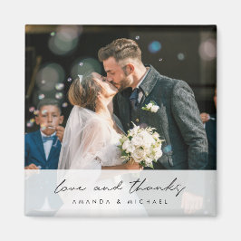 Imã Casamento de Fotografias Personalizado Obrigado Ma
