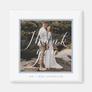 Imã Casamento de Fotos de Script EleganteObrigado