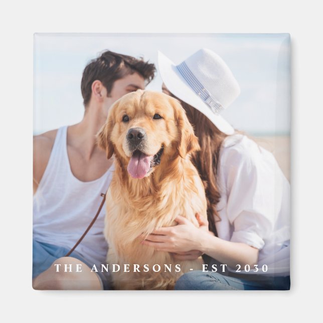 Imã Casamento de Fotos Personalizado (Frente)