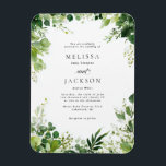 Ímã Casamento de Fronteira de Ramais Verdes<br><div class="desc">Design de Casamento da Fronteira Greeen Branches - Perfeito para todos que amam verde pelo seu tema principal de casamento</div>