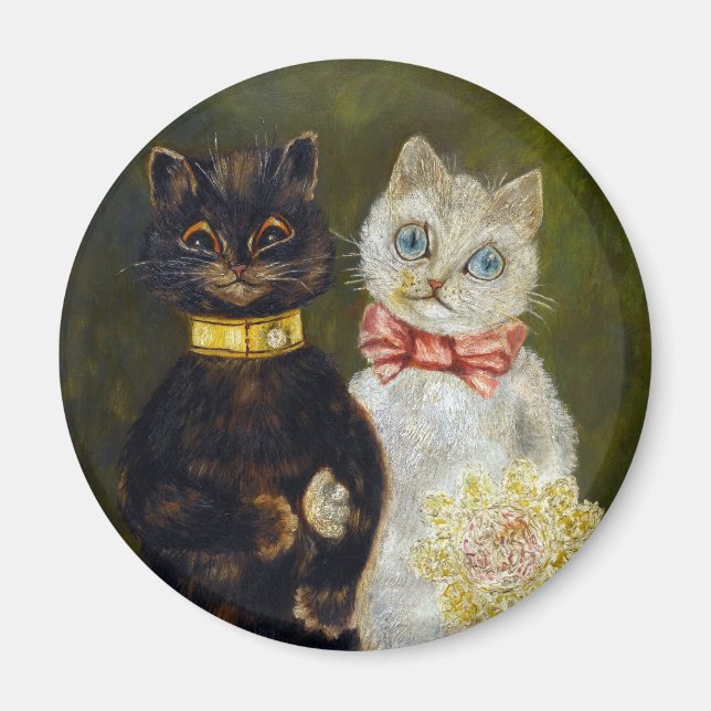 Imã Casamento de Gato, Casamento, Noiva, Louis Wain (Frente)